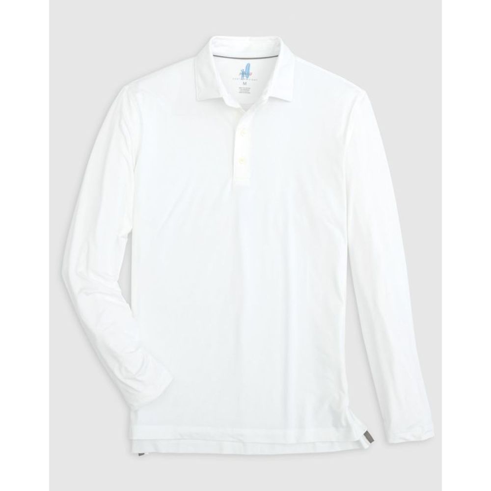 johnnie-O White Long Sleeve Polo Sweater